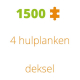 Complete set: 1500 puzzelplank + 4 hulpplanken & deksel